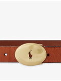 Polo Ralph Lauren round-buckle leather belt, UK version