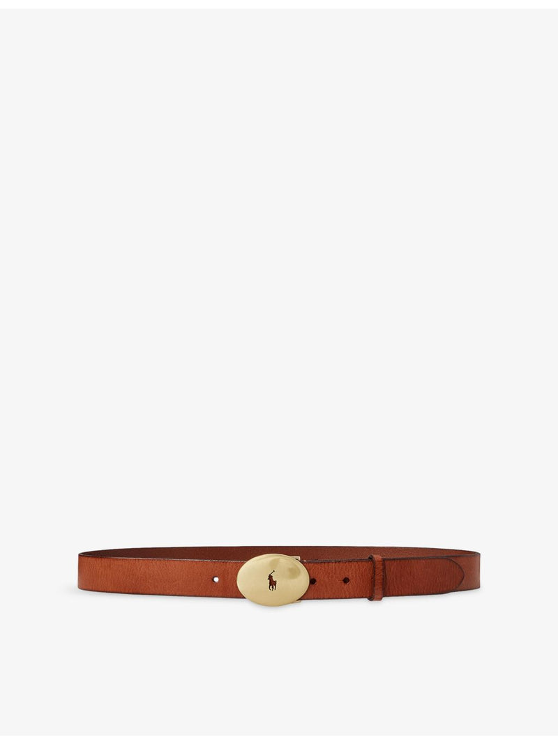Polo Ralph Lauren round-buckle leather belt, UK version