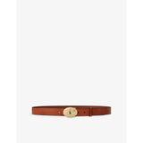 Round-Buckle Leather Belt - XS