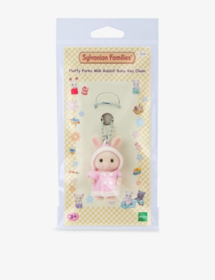Sylvanian Families fluffy milk rabbit baby key chain 12cm - British product
