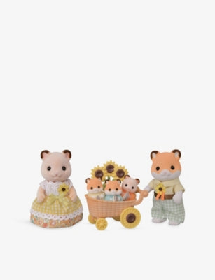 Sylvanian Families Hamster Family Playset with figures and accessories, imported from the UK