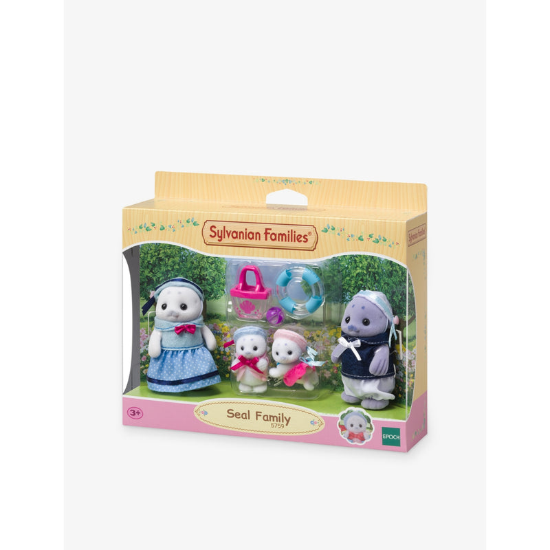 Sylvanian Families Seal Family Playset with beach accessories, UK version