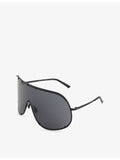Rick Owens Shield sunglasses stainless steel surgical frame (British brand)