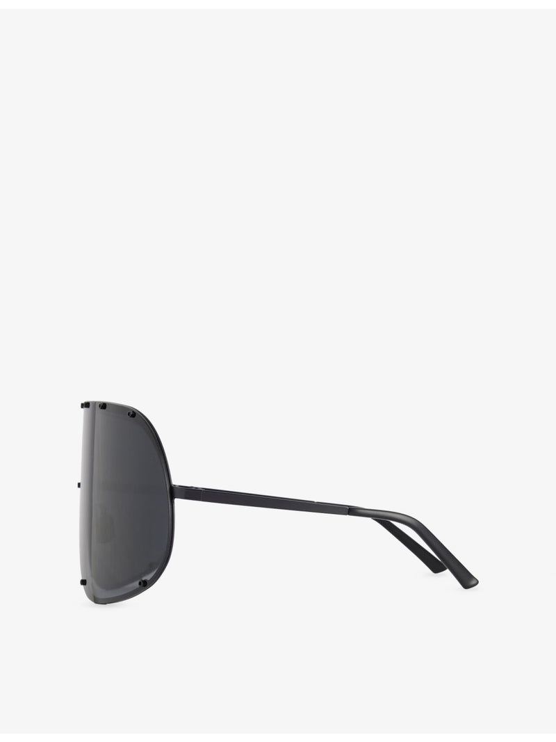 Rick Owens Shield sunglasses stainless steel surgical frame (British brand)