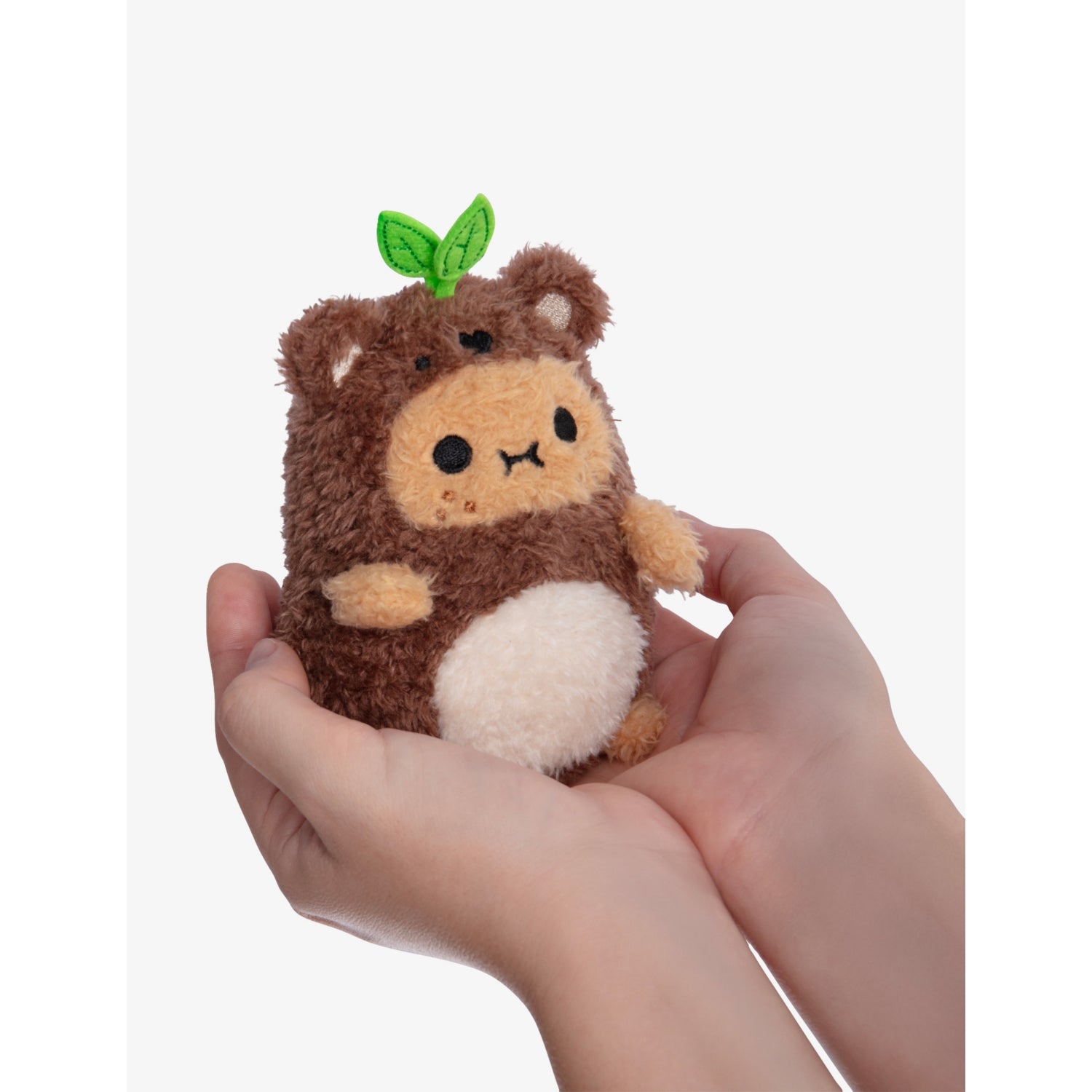Noodoll Brownie Ricespud mini sitting soft toy 13cm, UK version