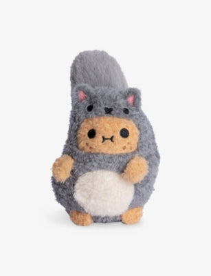 Noodoll Grey Squirrel Ricespud mini sitting soft toy 13cm - British product