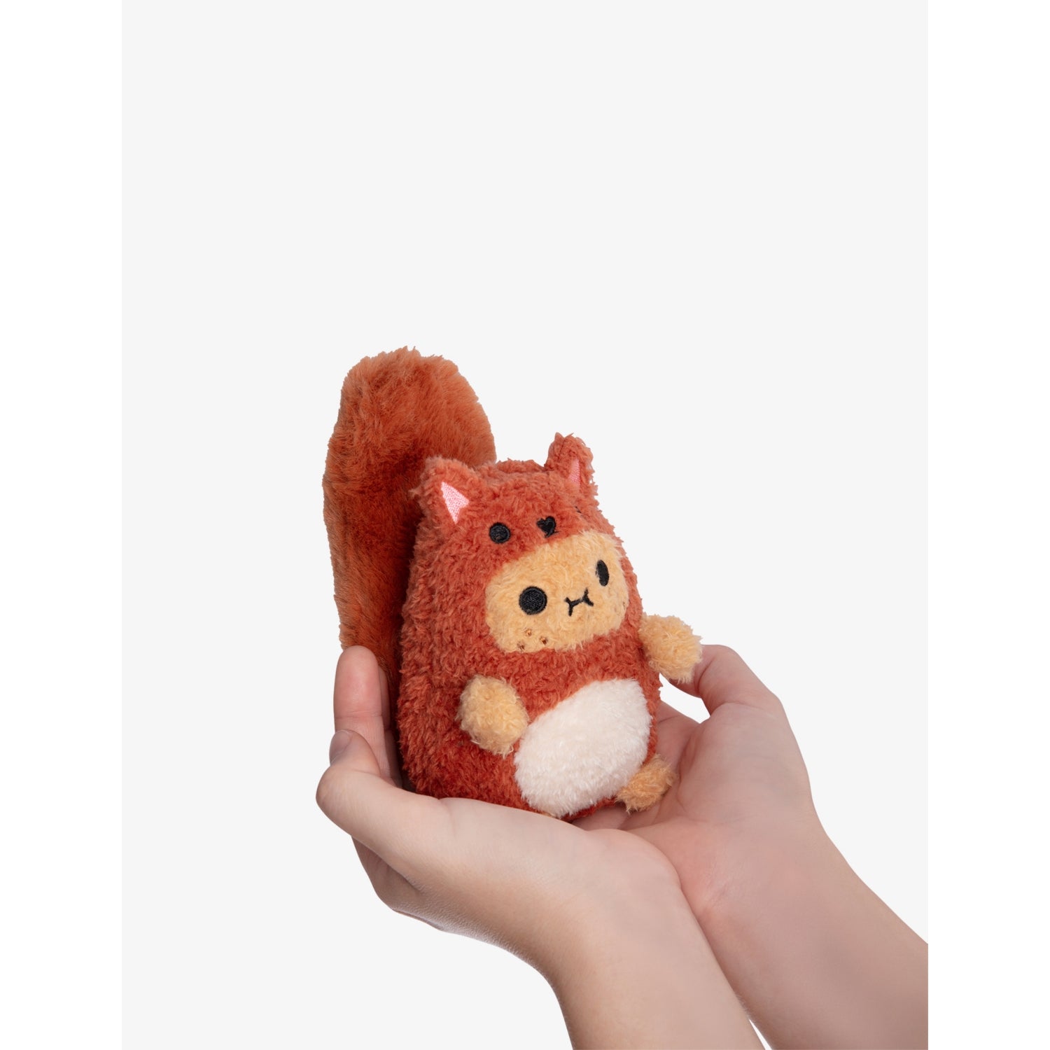 Noodoll Red Squirrel Ricespud sitting soft toy 13cm, imported from the UK
