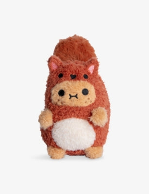 Noodoll Red Squirrel Ricespud sitting soft toy 13cm, imported from the UK