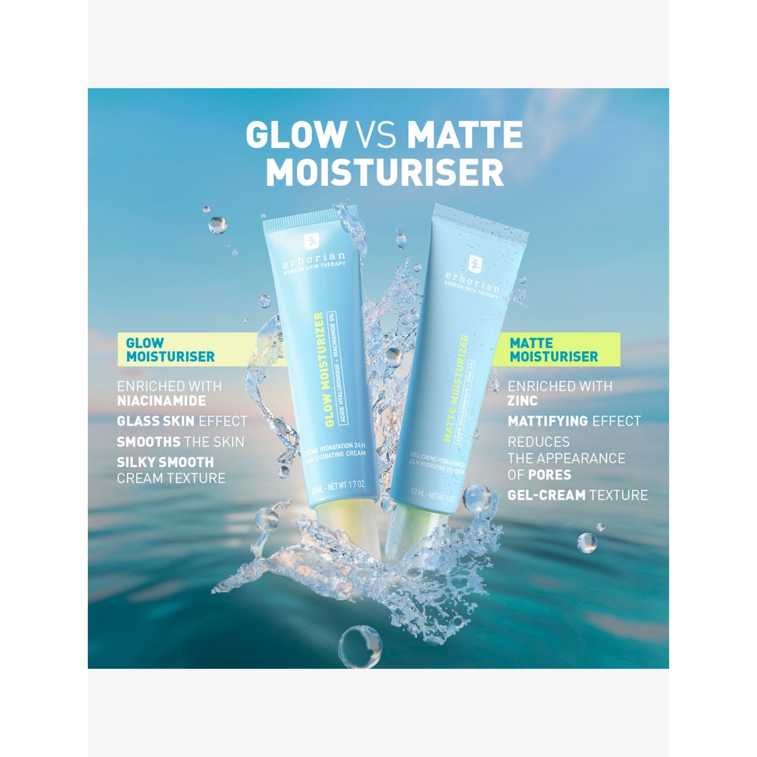 Erborian Matte Moisturiser gel-cream 50ml - British product