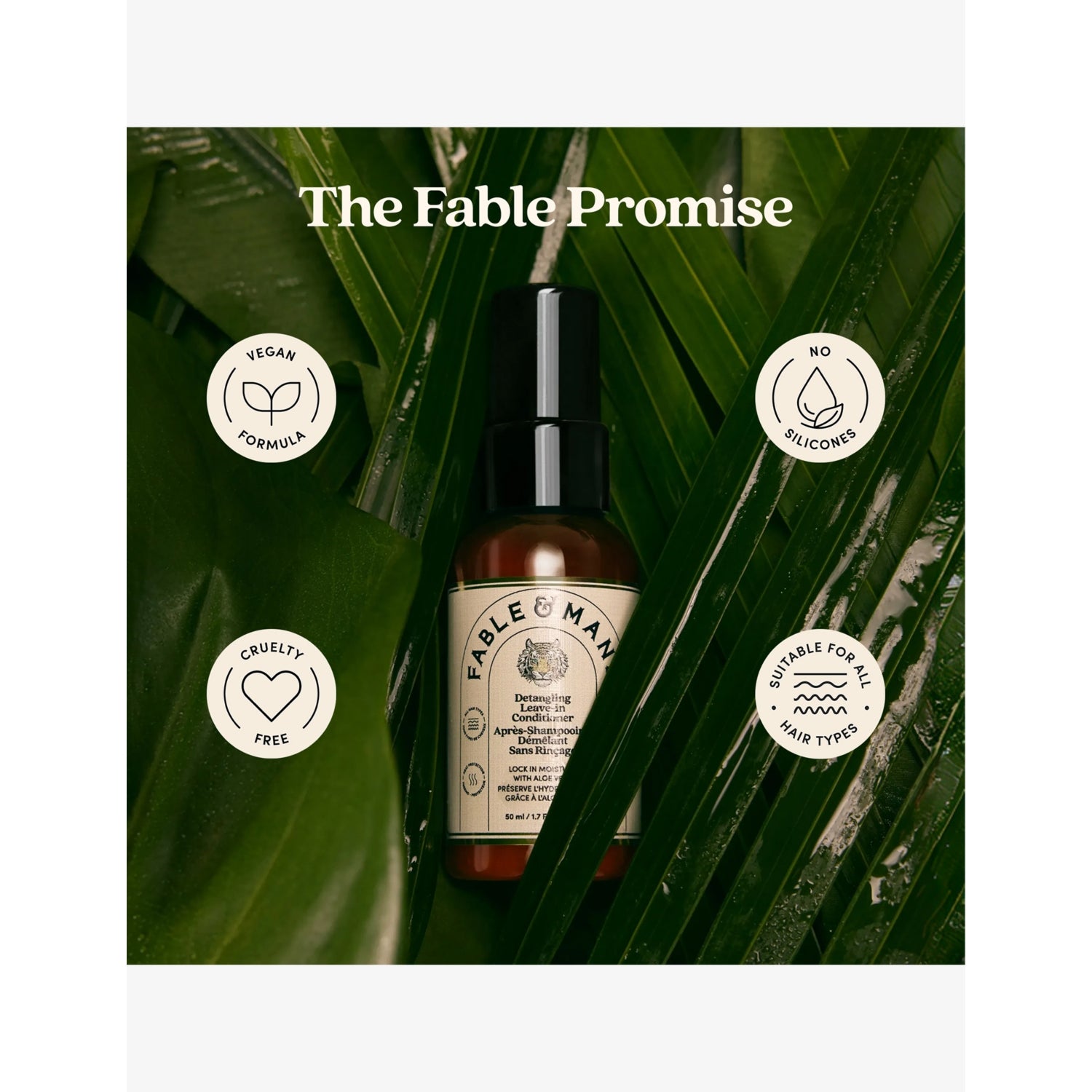Fable & Mane MahaMane detangling leave-in conditioner 50ml, UK version