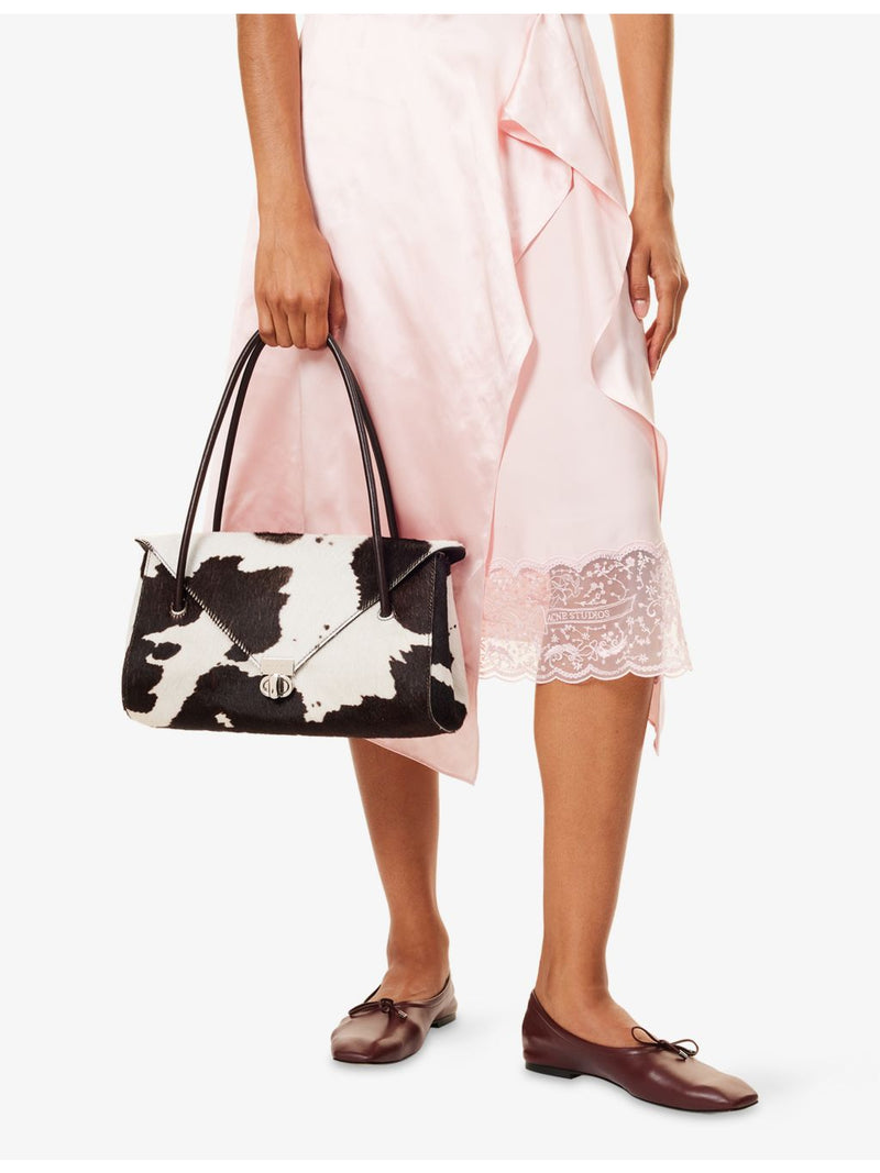 Marni cow-print pony hair-leather shoulder bag - British product