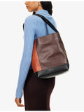 Marni leather tote bag tri-tone with shoulder strap - British product