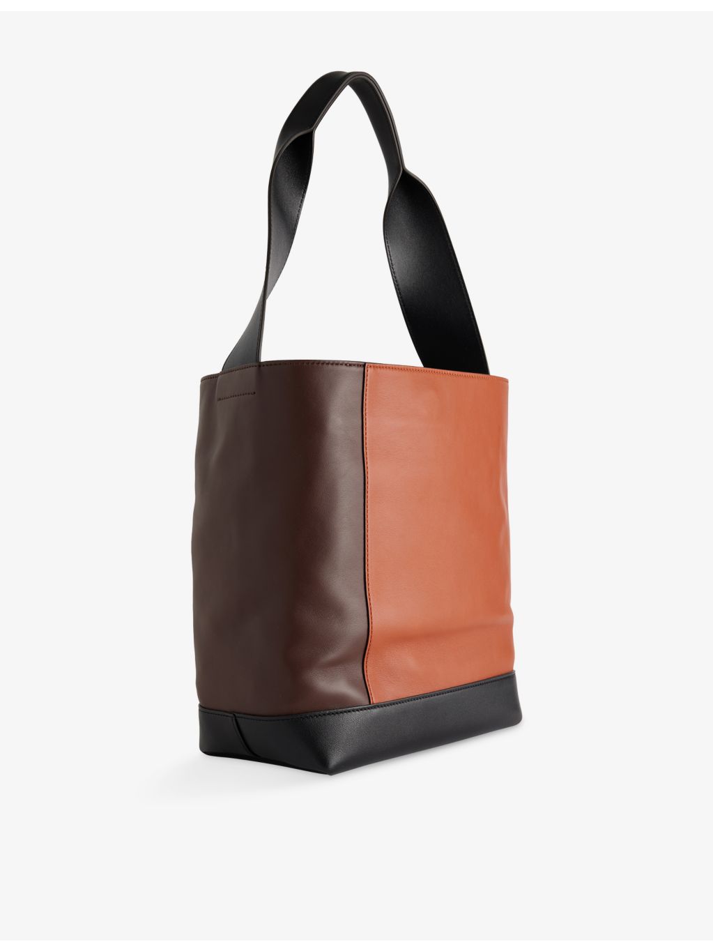 Marni leather tote bag tri-tone with shoulder strap - British product