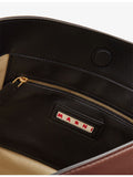 Marni leather tote bag tri-tone with shoulder strap - British product