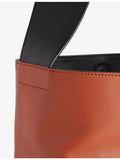 Marni leather tote bag tri-tone with shoulder strap - British product