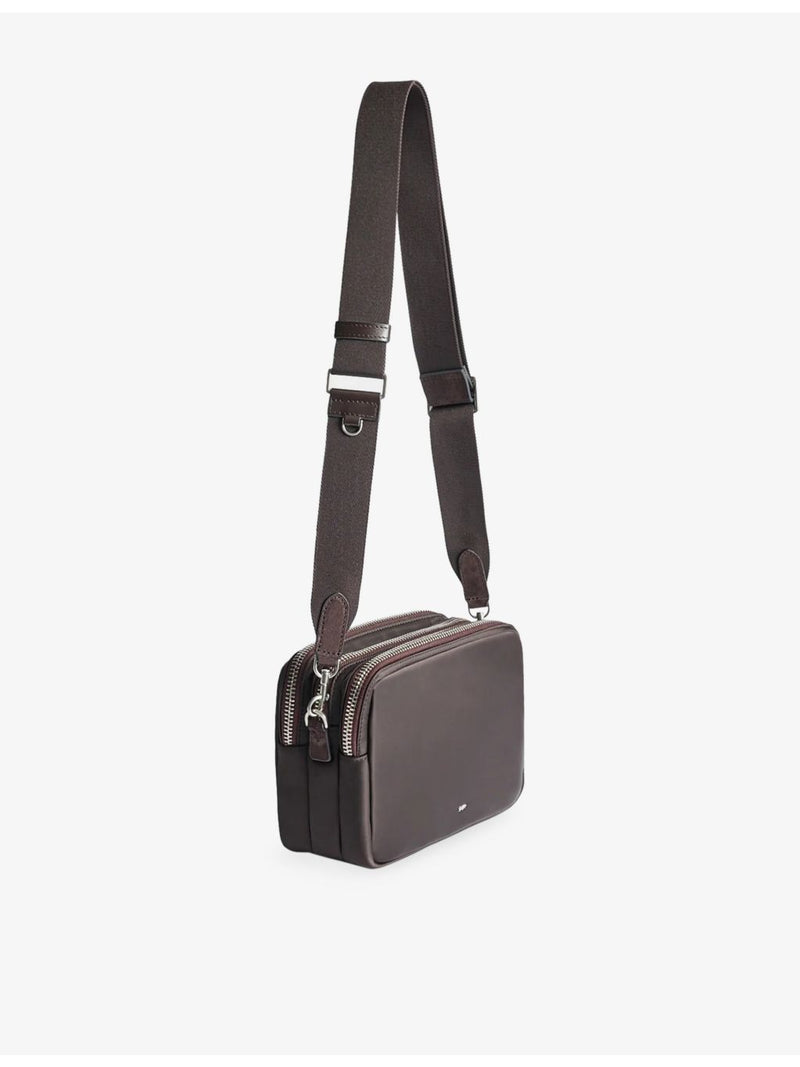 Anya Hindmarch woven cross-body bag in nylon with three zips (British brand)