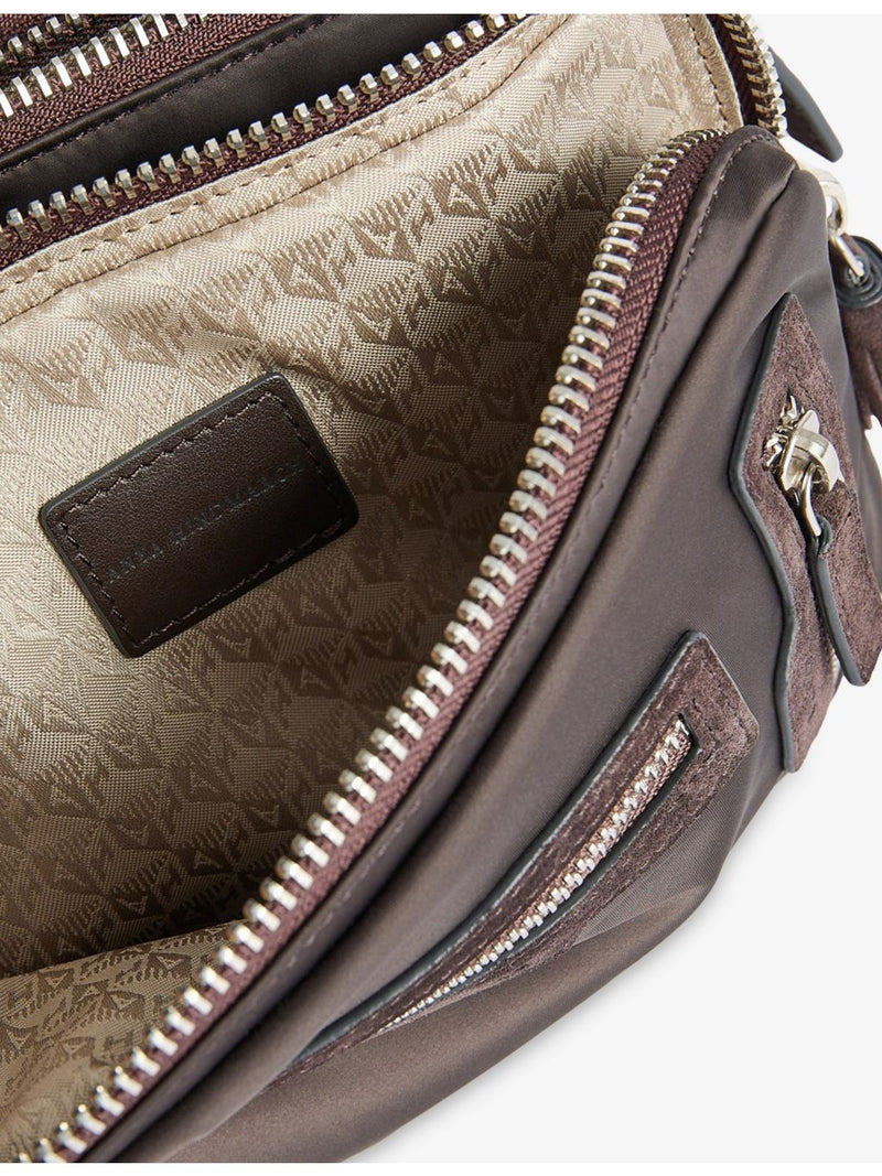 Anya Hindmarch woven cross-body bag in nylon with three zips (British brand)