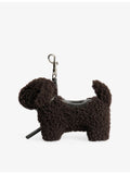 Anya Hindmarch dog poo shearling bag charm with leather collar - British product