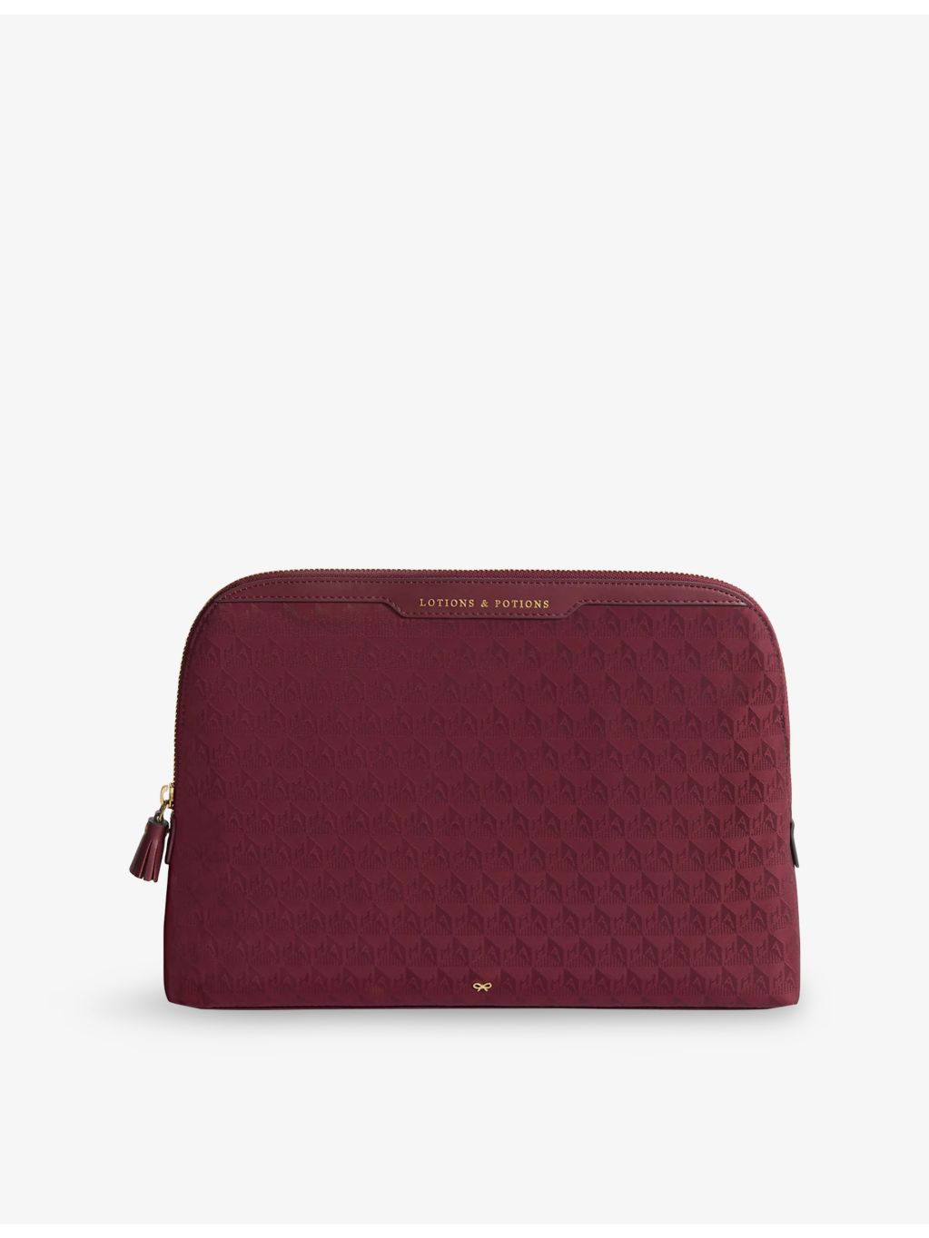 Anya Hindmarch washbag shell and leather 33cm, UK version