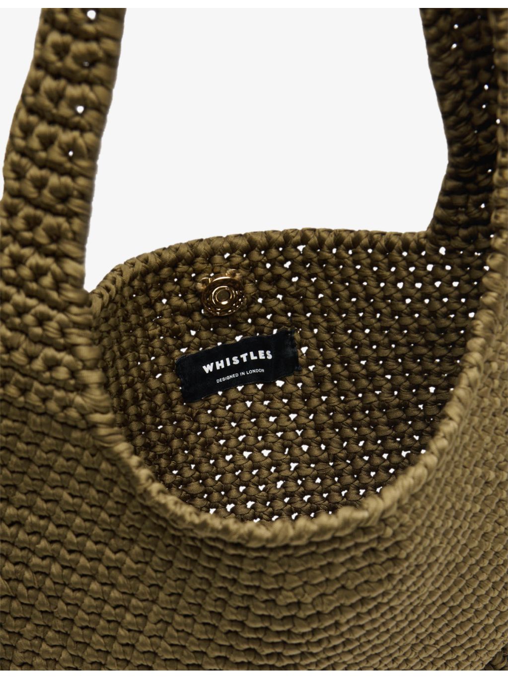Whistles fringed crochet shoulder bag, imported from the UK