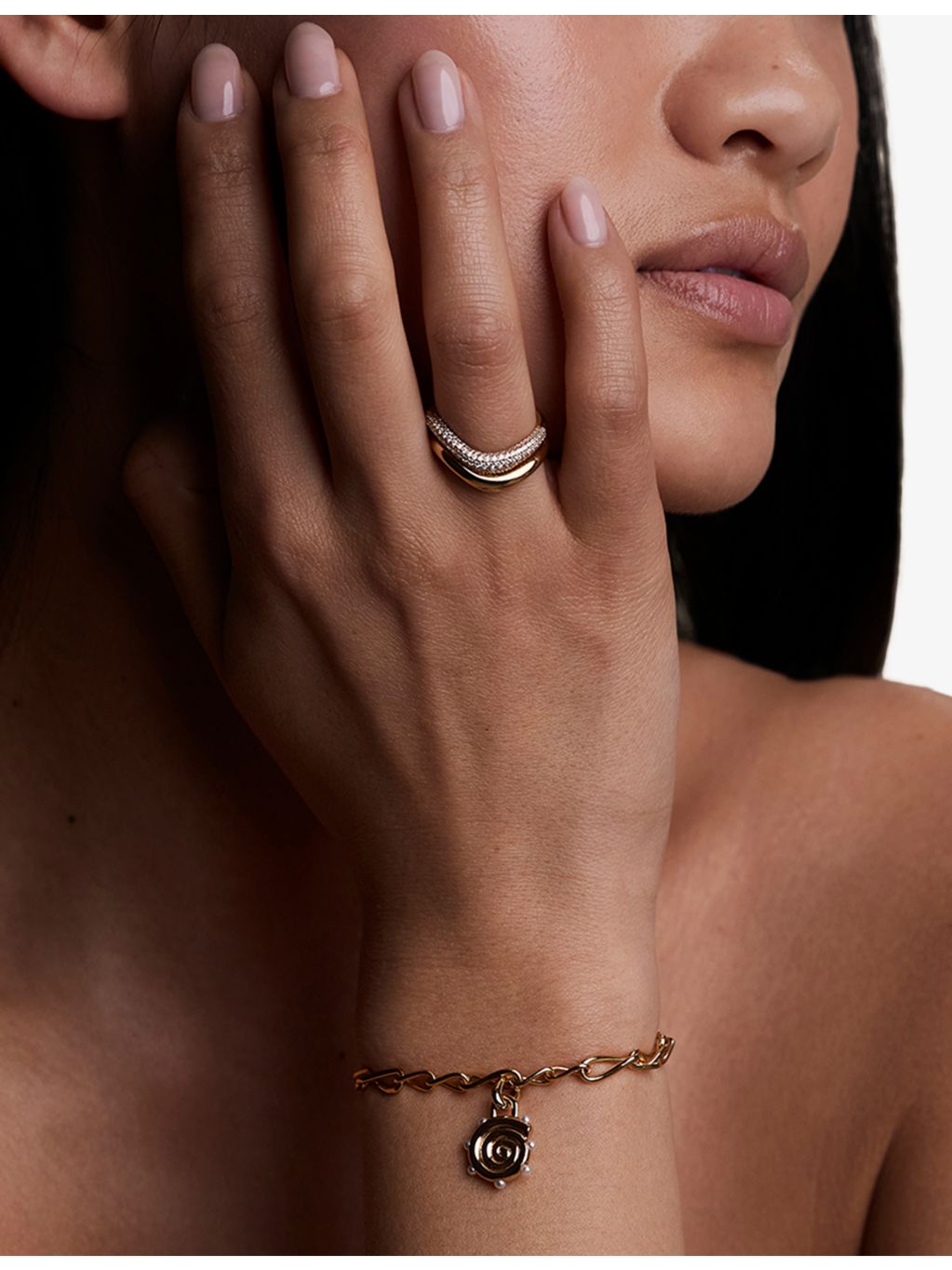 Astrid & Miyu gold-plated sterling silver clip charm - British product