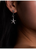 Astrid & Miyu starfish drop stud earrings with cubic zirconia, UK version