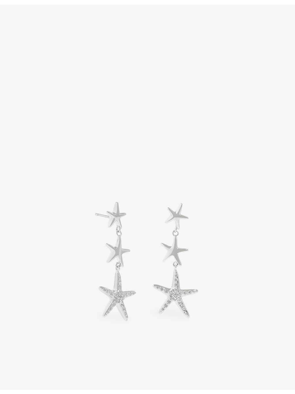 Astrid & Miyu starfish drop stud earrings with cubic zirconia, UK version