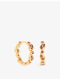 Astrid & Miyu gold-plated cubic zirconia hoop earrings, imported from the UK