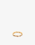 Sunset Pear 18ct Gold-Plated Sterling-Silver and Cubic Zirconia Band Ring - L