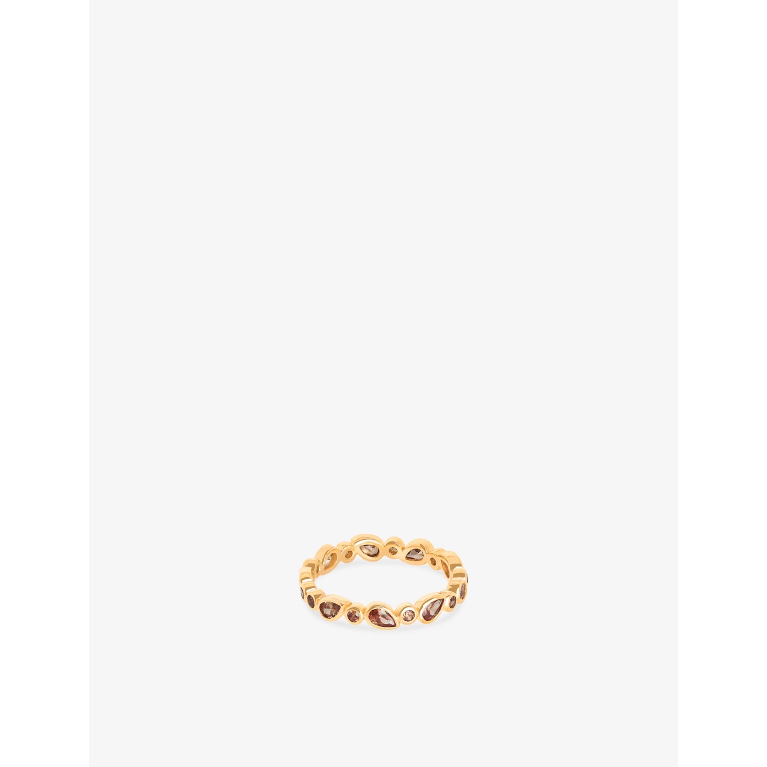 Astrid & Miyu 18ct gold-plated cubic zirconia ring (British brand)