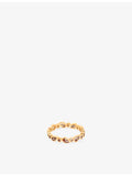 Astrid & Miyu 18ct gold-plated cubic zirconia ring (British brand)