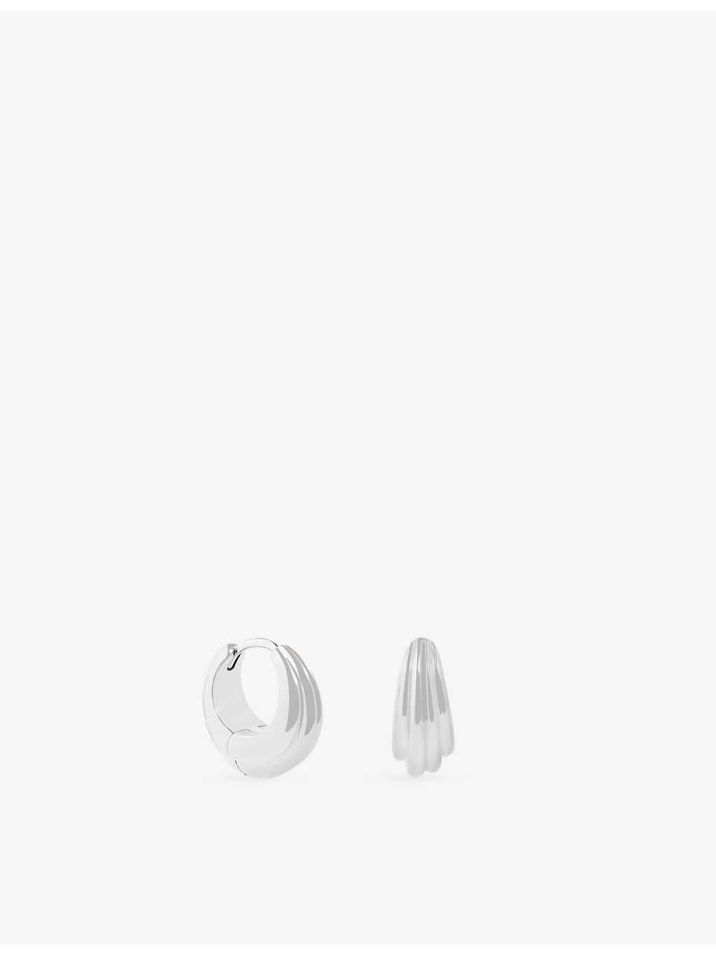 Astrid & Miyu Ripple Wave huggie hoop earrings, imported from the UK
