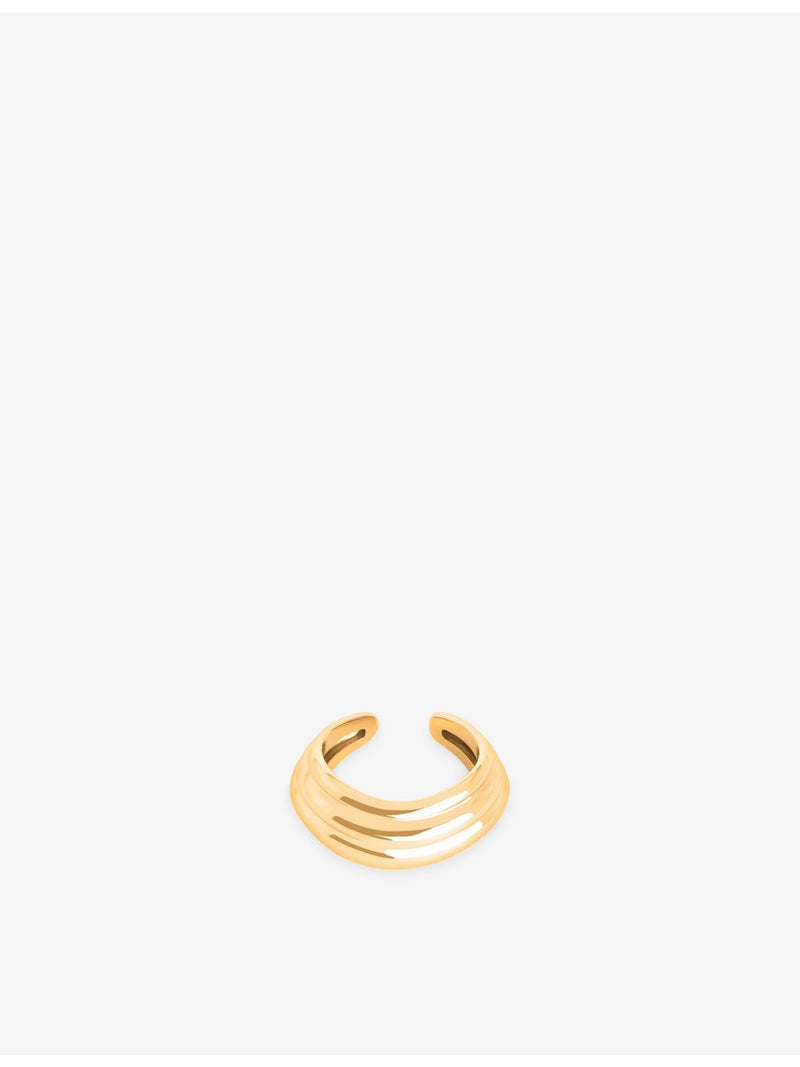 Astrid & Miyu 18ct gold-plated sterling silver single ear cuff - British product