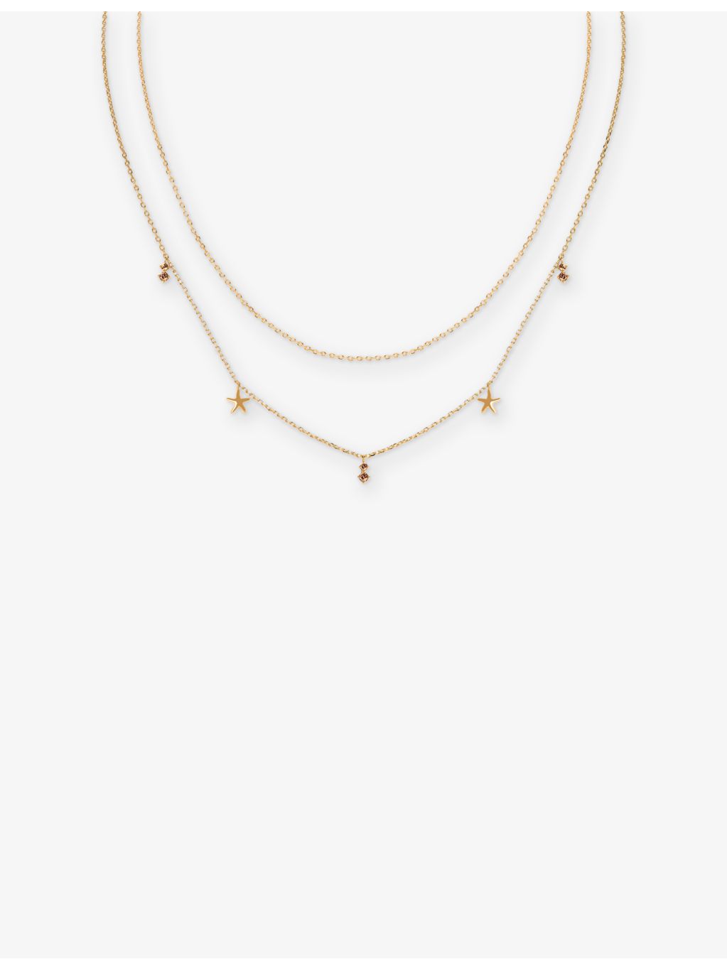 Astrid & Miyu starfish necklace with cubic zirconia, imported from the UK