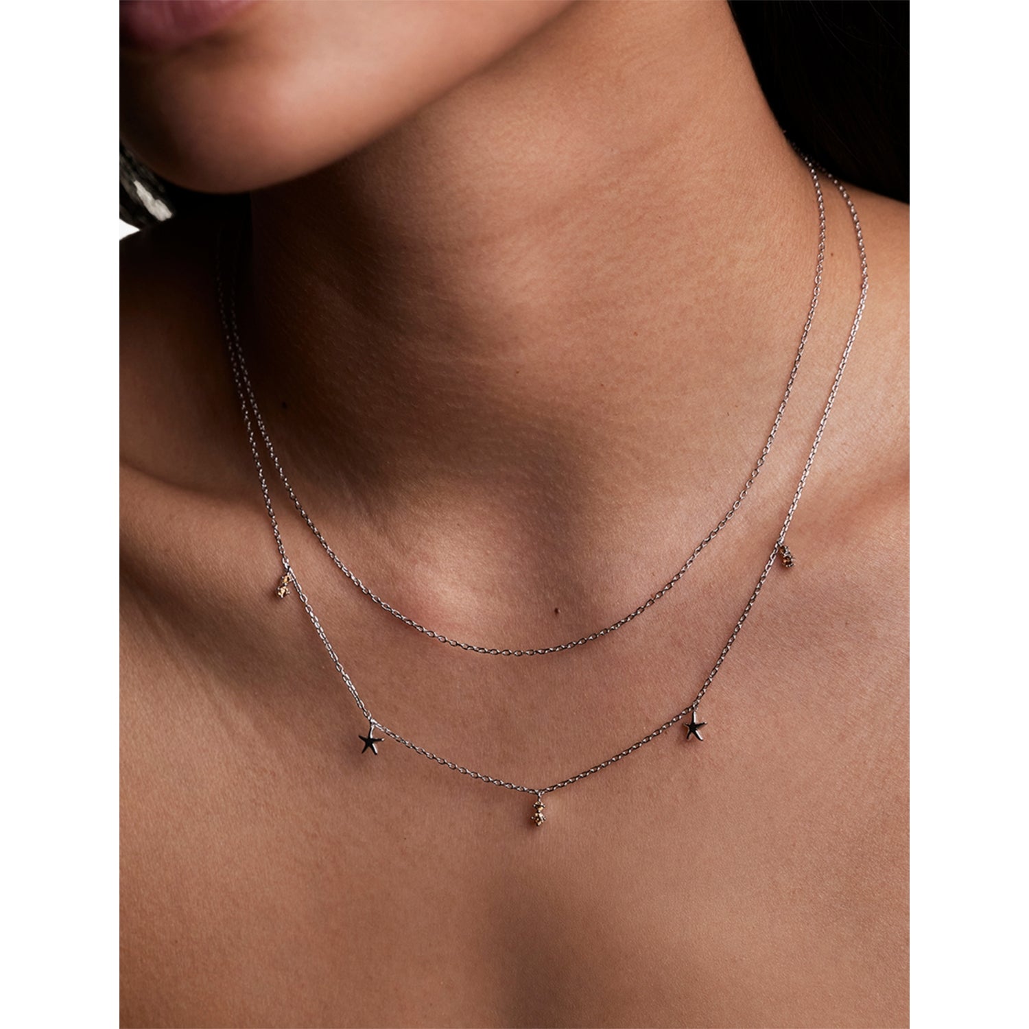 Astrid & Miyu starfish necklace with cubic zirconia, UK version