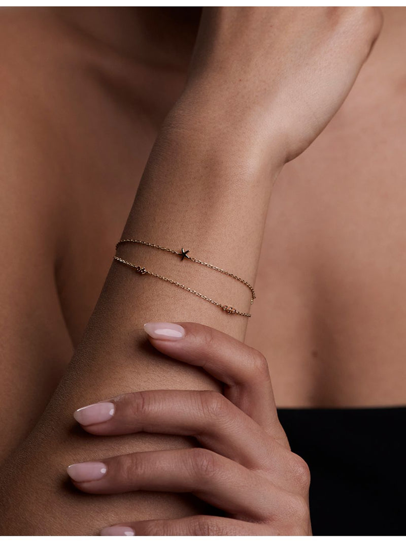 Astrid & Miyu starfish double chain bracelet, UK version