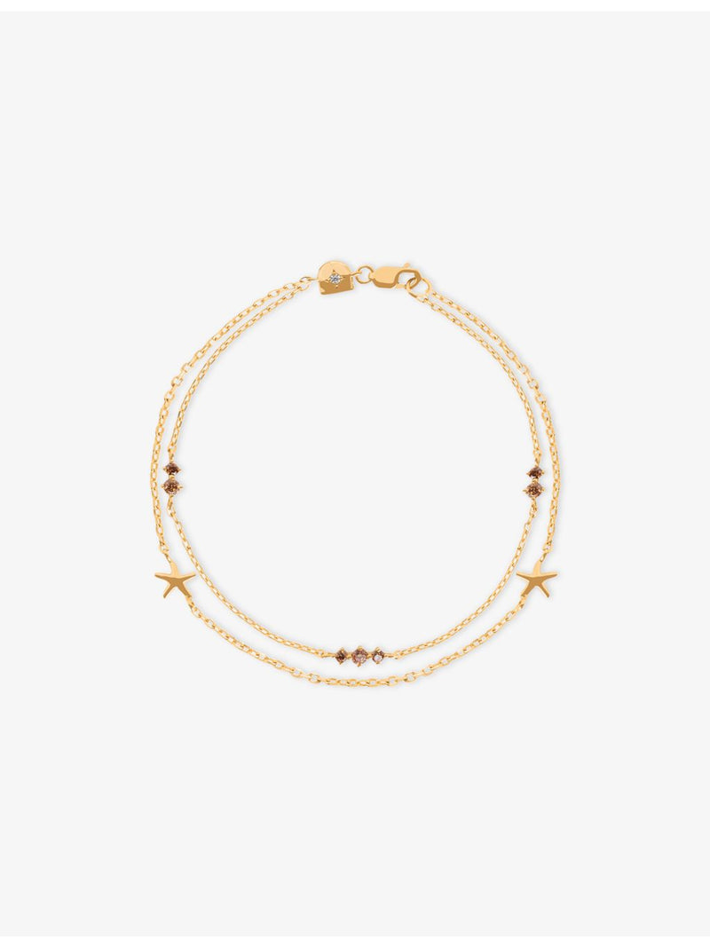Astrid & Miyu starfish double chain bracelet, UK version