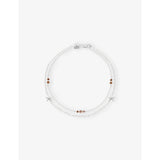 Starfish Double Chain Rhodium-Plated Sterling-Silver and Cubic Zirconia Bracelet - 16.5CM