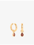 Astrid & Miyu pear-cut cubic zirconia hoop earrings, imported from the UK