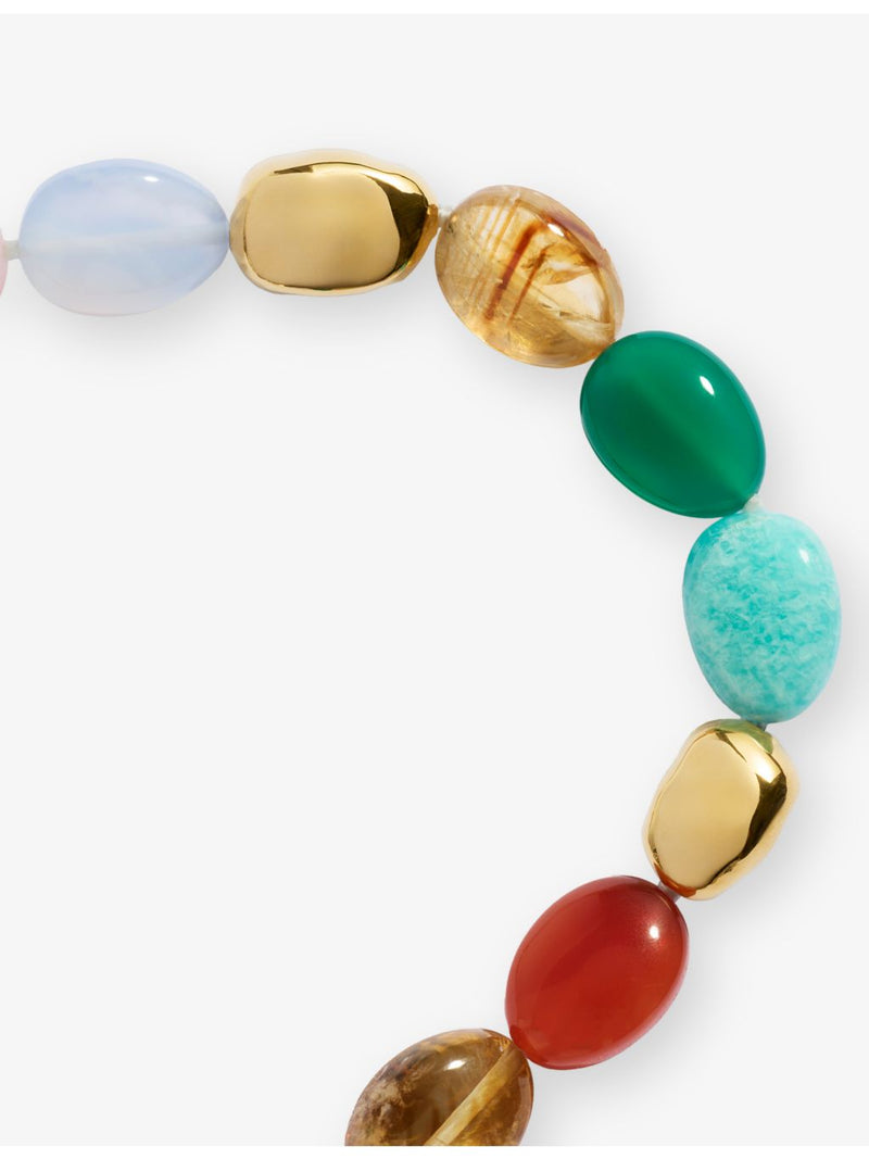 Monica Vinader Rio Bold gemstone necklace 18ct gold vermeil (British brand)