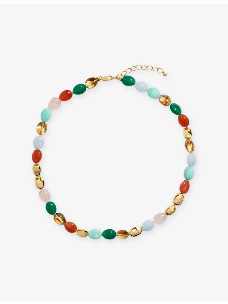 Monica Vinader Rio Bold gemstone necklace 18ct gold vermeil (British brand)