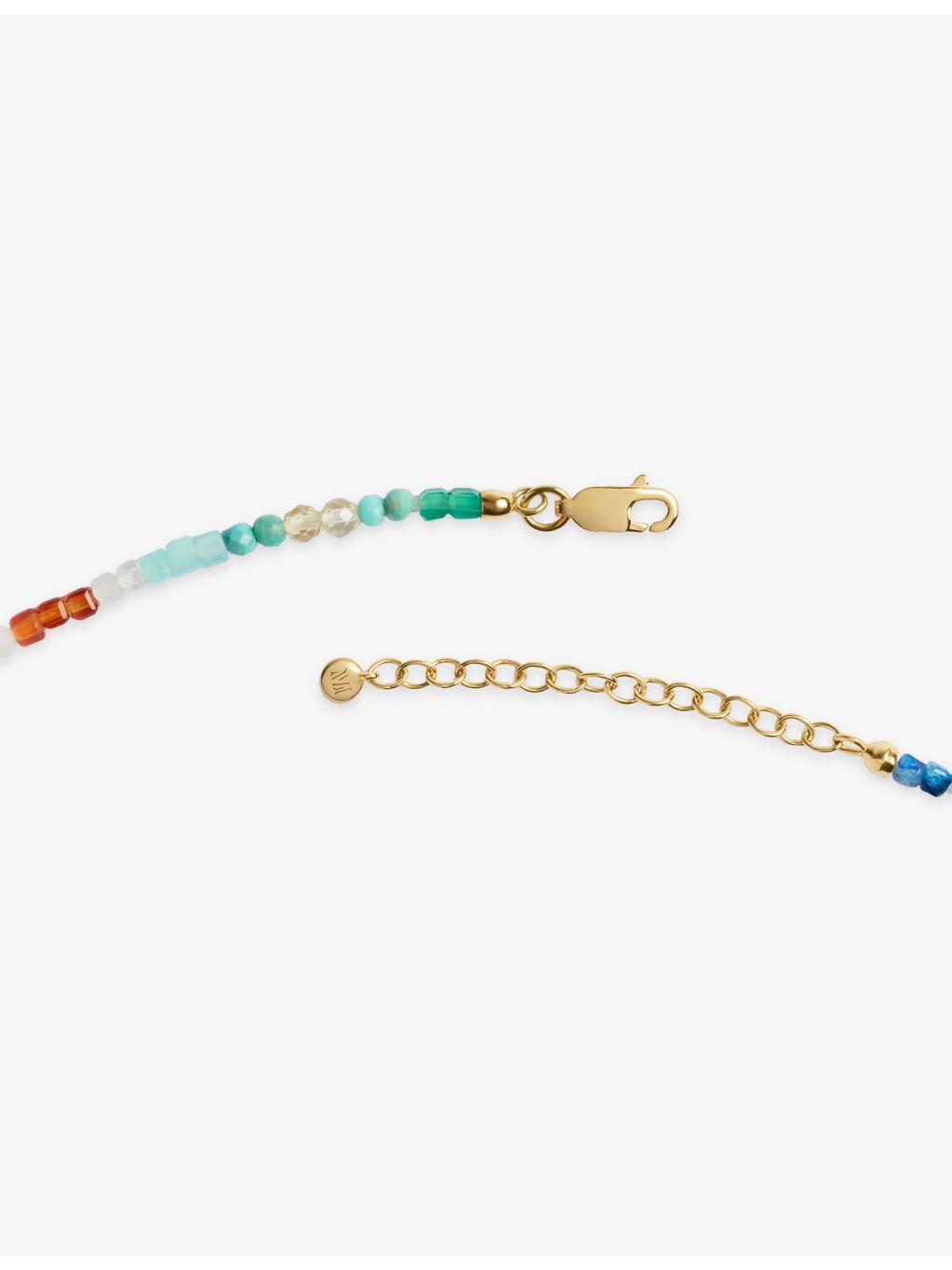 Monica Vinader gemstone beaded bracelet 18ct gold vermeil, imported from the UK