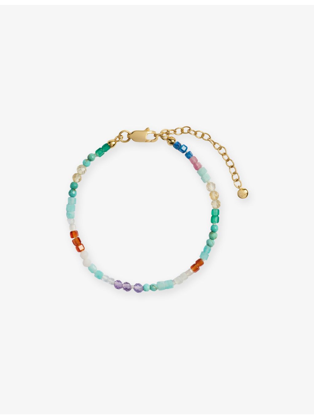 Monica Vinader gemstone beaded bracelet 18ct gold vermeil, imported from the UK