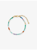 Monica Vinader gemstone beaded bracelet 18ct gold vermeil, imported from the UK
