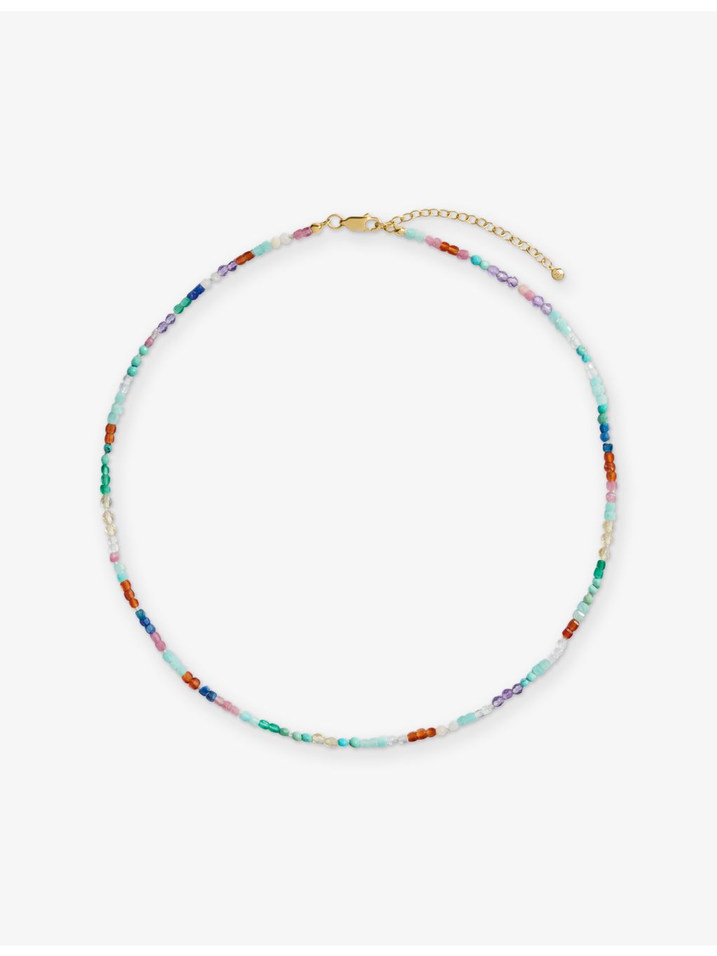 Monica Vinader multi gemstone beaded necklace 41-46cm, imported from the UK