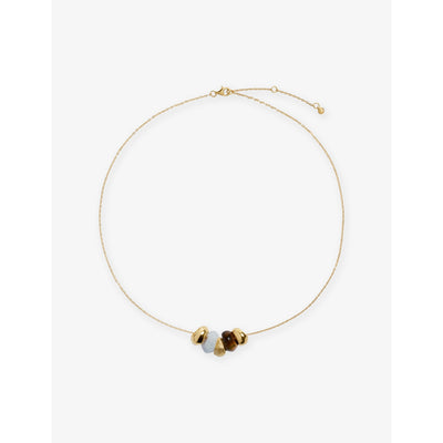 selfridges Monica Vinader Antica 18ct Gold Vermeil Multi Gemstone Chain Necklace- Buy online at McGrocer