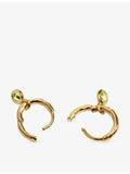 Monica Vinader 9mm peridot huggie earrings in 18ct gold vermeil - British product