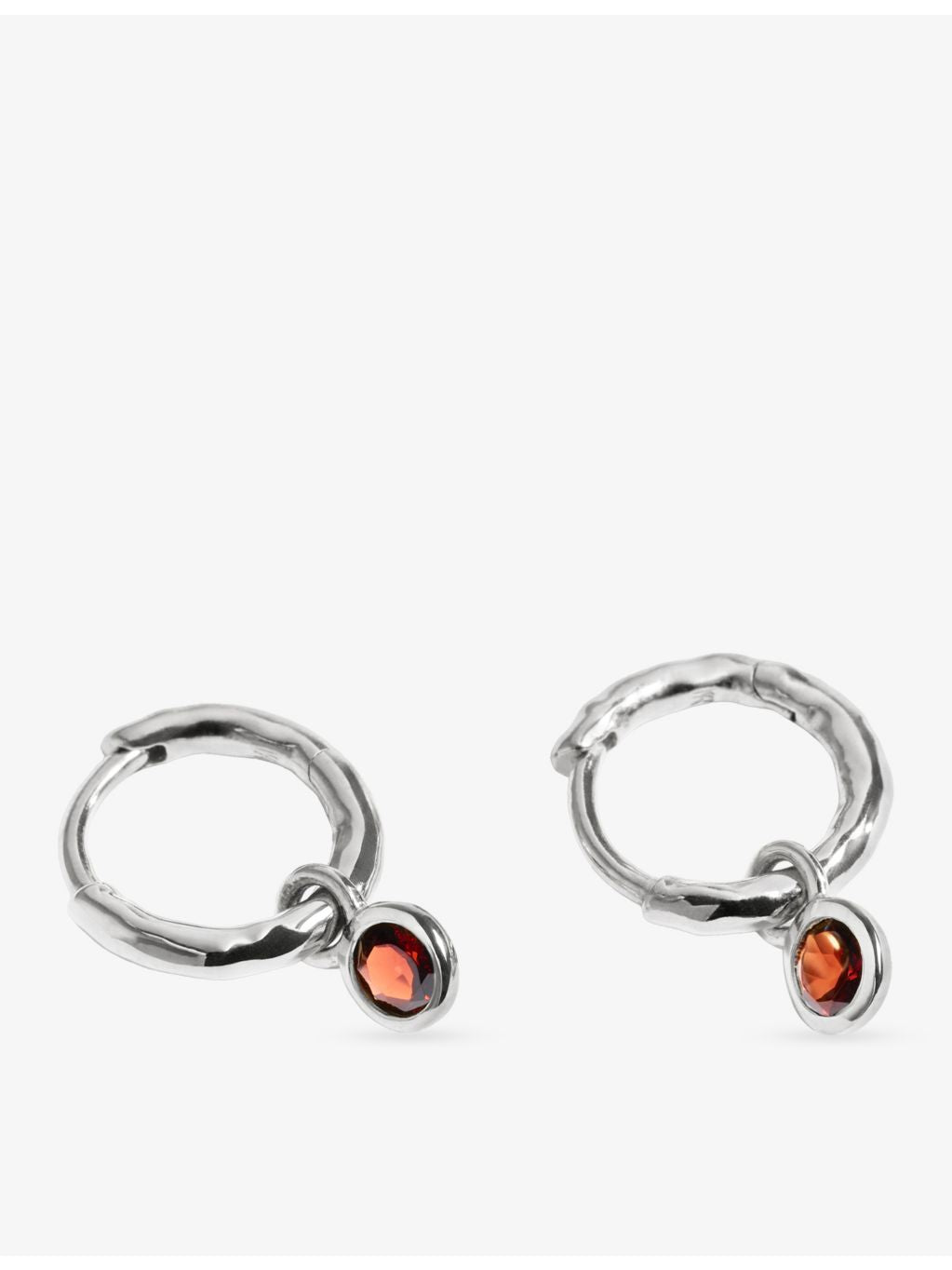 Monica Vinader huggie earrings red garnet 9mm, UK version