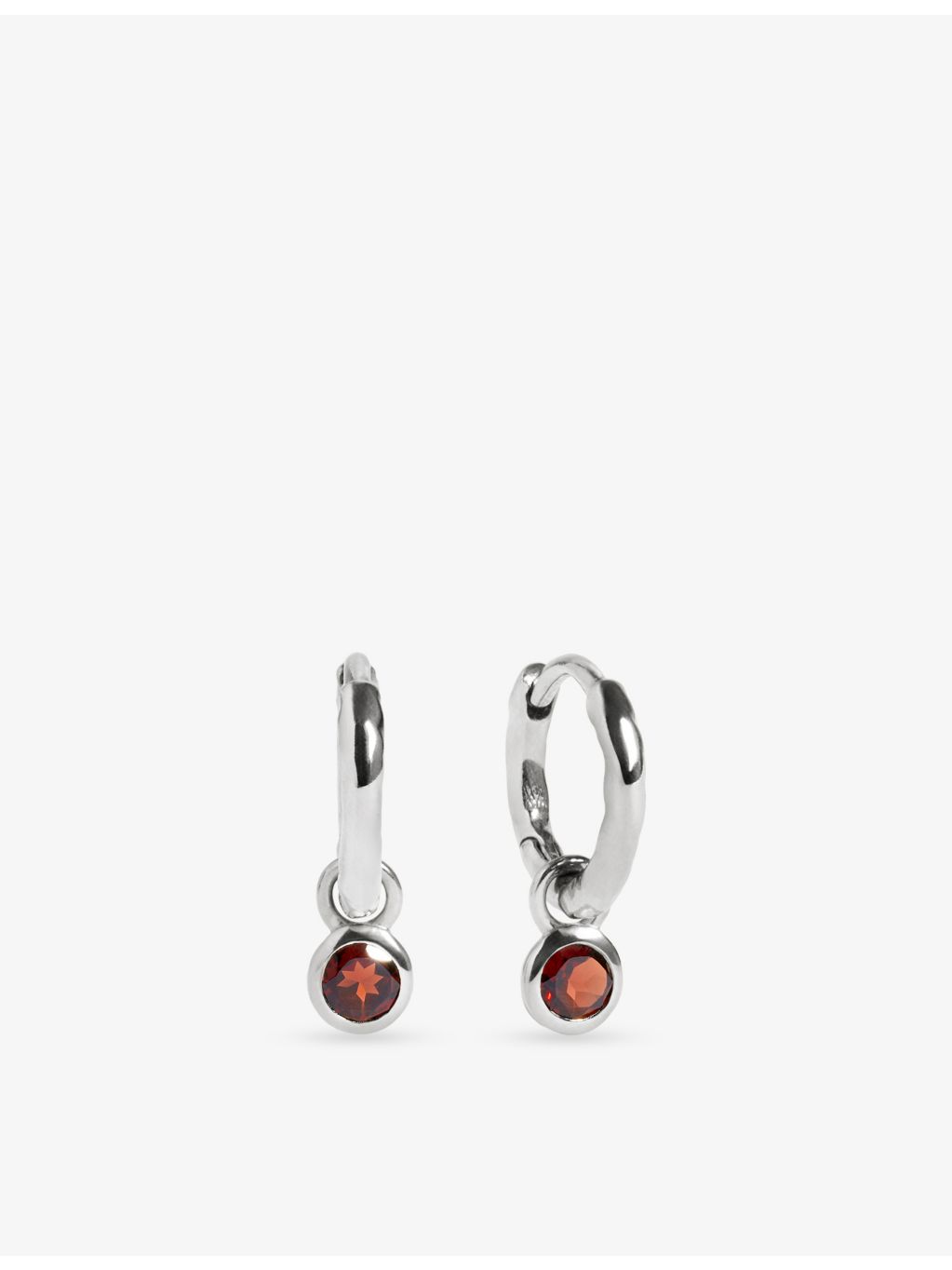 Monica Vinader huggie earrings red garnet 9mm, UK version