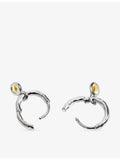 Monica Vinader citrine huggie earrings sterling silver 9mm (British brand)